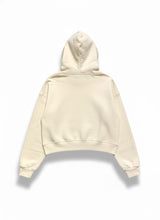 Carica l'immagine nel visualizzatore di Gallery, Felpa Cropped con Cappuccio DISCLAIMER Teddy Camo - Beige Crema - Junior &amp; Co.it