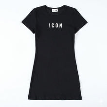Load image into Gallery viewer, ICON Abito Nero a Costine Bambina e Ragazza - Junior &amp; Co.it