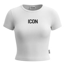 Load image into Gallery viewer, ICON T-Shirt Bianca a Costine Bambina e Ragazza - Junior &amp; Co.it