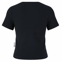 Load image into Gallery viewer, ICON T-Shirt Nera a Costine Bambina e Ragazza - Junior &amp; Co.it