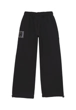 Load image into Gallery viewer, Pantaloni Wide Leg in Felpa ICON Logo Strass - Nero - Junior &amp; Co.it