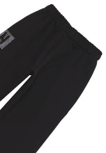 Load image into Gallery viewer, Pantaloni Wide Leg in Felpa ICON Logo Strass - Nero - Junior &amp; Co.it