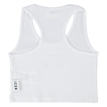 Load image into Gallery viewer, ICON Top Bianco a Costine Bambina e Ragazza - Junior &amp; Co.it