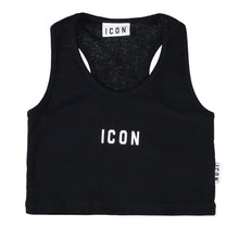 Load image into Gallery viewer, ICON Top Nero a Costine Bambina e Ragazza - Junior &amp; Co.it