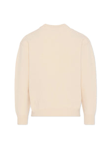 Mc2 Saint Barth Maglia Panna Kyla con Jacquard Cuore St. Barth