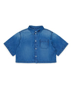 Load image into Gallery viewer, DIESEL Camicia Cropped in Denim a Maniche Corte per Bambine e Ragazzi - Junior &amp; Co.it