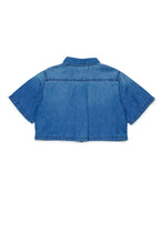 Load image into Gallery viewer, DIESEL Camicia Cropped in Denim a Maniche Corte per Bambine e Ragazzi - Junior &amp; Co.it