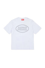 Carica l'immagine nel visualizzatore di Gallery, DIESEL T-Shirt Bianca con Logo Nero sul Petto - Junior &amp; Co.it