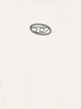 Load image into Gallery viewer, DIESEL Felpa Girocollo Bianca con Logo Ricamato sul Davanti - Junior &amp; Co.it