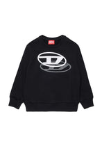 Load image into Gallery viewer, DIESEL Felpa Girocollo Nera con Logo Stampato sul Davanti - Junior &amp; Co.it