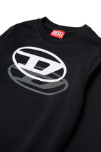 Load image into Gallery viewer, DIESEL Felpa Girocollo Nera con Logo Stampato sul Davanti - Junior &amp; Co.it