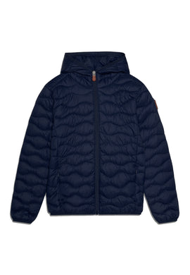 Save The Duck Giubbotto Piumino Animal Free Bambino Baz Blu Trapuntatura a Onda