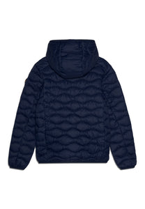 Save The Duck Giubbotto Piumino Animal Free Bambino Baz Blu Trapuntatura a Onda