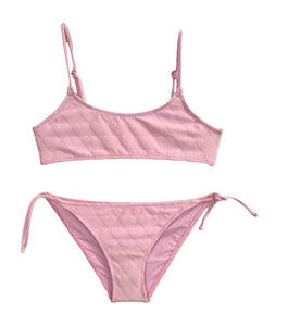 Mc2 Saint Barth Costume Bikini 2 Pezzi Jaiden Rosa con Cuoricini a Rilievo