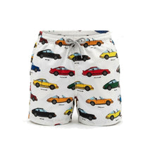 Load image into Gallery viewer, MC2 SAINT BARTH Costume Boxer Mare Jean Bianco Stampa Macchine Porsche - Junior &amp; Co.it