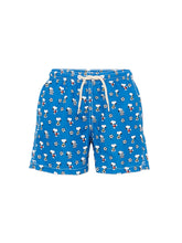 Carica l'immagine nel visualizzatore di Gallery, MC2 SAINT BARTH Costume Boxer Mare Jean Lighting Blu Stampa Snoopy Calcio - Junior &amp; Co.it