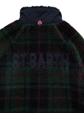 Carica l'immagine nel visualizzatore di Gallery, MC2 SAINT BARTH Giubbotto Keystone in Sherpa Tartan Verde e Blu