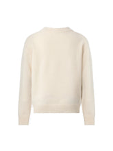 Load image into Gallery viewer, MC2 SAINT BARTH Maglione Kyla Jr Bianco Panna Scritta Apres