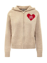 Carica l'immagine nel visualizzatore di Gallery, MC2 SAINT BARTH Maglia con cappuccio Kyla beige con intarsio Kiss