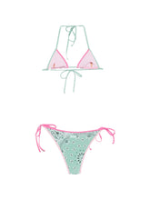 Carica l'immagine nel visualizzatore di Gallery, MC2 SAINT BARTH Costume Bikini 2 Pezzi Stampa Bandana Rosa e Verde - Junior &amp; Co.it