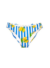 Load image into Gallery viewer, MC2 SAINT BARTH Costume Slip da Bambina a Righe Azzurre con Stampa Limoni e Fiocco sul Dietro - Junior &amp; Co.it
