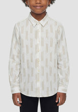 Load image into Gallery viewer, ANTONY MORATO Camicia per Bambini e Ragazzi Bianca Regular Fit in Cotone Soft Touch con Fantasia Beige