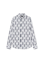 Carica l'immagine nel visualizzatore di Gallery, ANTONY MORATO Camicia per Bambini e Ragazzi Bianca Regular Fit in Cotone Soft Touch con Fantasia Blu
