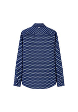 Load image into Gallery viewer, ANTONY MORATO Camicia Blu Regular Fit in Cotone Soft Touch con Microfantasia Bianca