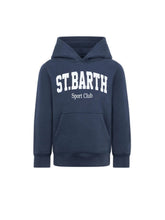 Carica l'immagine nel visualizzatore di Gallery, Mc2 Saint Barth Felpa Oliver Blu con con Stampa St. Barth Sport Club