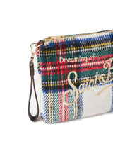 Mc2 Saint Barth Borsa Pochette Parisienne In Tartan Dimensioni 20 x 28 cm