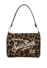 Carica l&#39;immagine nel visualizzatore di Gallery, Mc2 Saint Barth Borsa a Spalla Parisienne Mini in Felt Misto Lana Leopardato Dimensioni: 22 x 16 cm