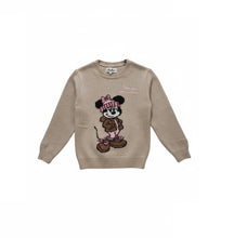 Load image into Gallery viewer, Mc2 Saint Barth Maglia Girocollo da Bambina Princess Beige con Jaquard sul Davanti e Scritta Find Me in Cortina 2 - 10 anni. Sconto 30%. - Junior &amp; Co.it