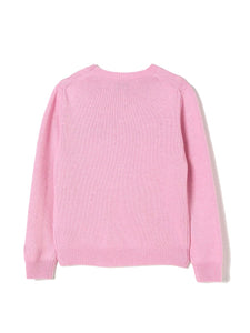 Mc2 Saint Barth Maglia in Lana Rosa con Ricamo Favolosa
