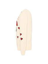 Load image into Gallery viewer, MC2 SAINT BARTH Maglia Panna in Misto Cashmere Princess con Jacquard Snoopy e Scritta Falling in Love