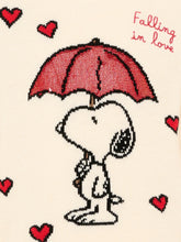 Load image into Gallery viewer, MC2 SAINT BARTH Maglia Panna in Misto Cashmere Princess con Jacquard Snoopy e Scritta Falling in Love