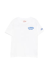 Carica l'immagine nel visualizzatore di Gallery, MC2 SAINT BARTH T-Shirt in Cotone Bianco con Stampa St. Barth Playboy - Junior &amp; Co.it