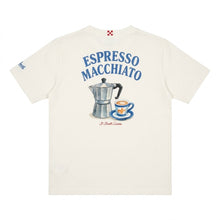 Load image into Gallery viewer, MC2 SAINT BARTH T-Shirt Portland in Cotone Bianco con Stampa Espresso Macchiato St. Barth Cuisine - Junior &amp; Co.it