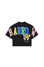 Carica l'immagine nel visualizzatore di Gallery, BARROW T-shirt nera corta con stampa logo multicolor - Junior &amp; Co.it