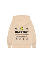 Load image into Gallery viewer, BARROW Felpa aperta sabbia con cappuccio e stampa sul dietro - Junior &amp; Co.it