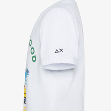 Load image into Gallery viewer, SUN68 T-Shirt in Jersey di Cotone Bianco con Stampa Bianco/Giallo - Junior &amp; Co.it