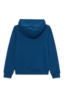 Calvin Klein Jeans Felpa Blu con Cappuccio e Logo sul Petto