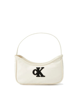 Calvin Klein JEANS Borsa Da Spalla Panna con logo Nero