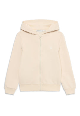 Calvin Klein Jeans Felpa Panna con Cappuccio