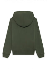 Carica l&#39;immagine nel visualizzatore di Gallery, Calvin Klein Jeans Felpa con Cappuccio in Cotone Verde con Logo sul Petto