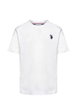 Load image into Gallery viewer, U.S. POLO ASSN T-shirt bianca in cotone per bambini e ragazzi con logo ricamato - Junior &amp; Co.it