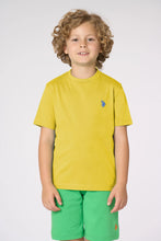 Load image into Gallery viewer, U.S. POLO ASSN T-shirt gialla in cotone per bambini e ragazzi con logo ricamato - Junior &amp; Co.it