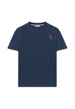 Load image into Gallery viewer, U.S. POLO ASSN T-shirt blu in cotone per bambini e ragazzi con logo ricamato - Junior &amp; Co.it