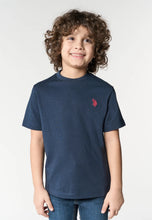 Load image into Gallery viewer, U.S. POLO ASSN T-shirt blu in cotone per bambini e ragazzi con logo ricamato - Junior &amp; Co.it