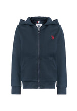 Load image into Gallery viewer, U.S. POLO ASSN Felpa blu per bambini e ragazzi con chiusura full zip e cappuccio - Junior &amp; Co.it