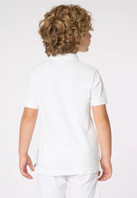 Load image into Gallery viewer, U.S. POLO ASSN Polo shirt bianca per bambini e ragazzi con logo in cotone piquet